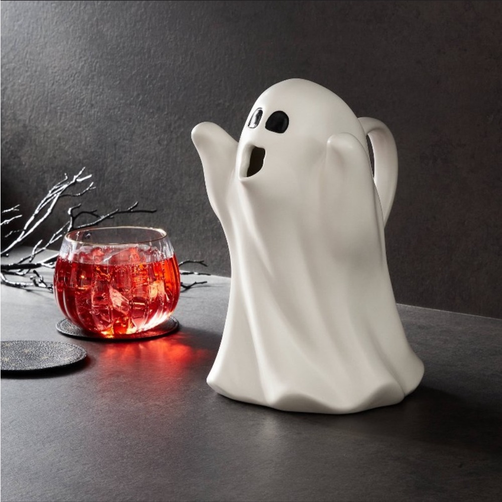 Halloween Ghost Stoneware Pitcher Beverage Server - Threshold™ LAST ONE - Picture 2 of 7